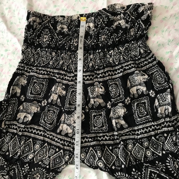 Bohemian Hippie Elephant Harem Pants XS/S High Waisted Loungewear Side Pocket - Picture 8 of 12